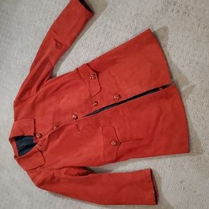 Red vintage suede jacket